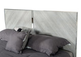 VIG Furniture Nova Domus Alexa Italian Modern Grey Bed + 2 Nightstands Set VGACALEXA-BEDNS-SET