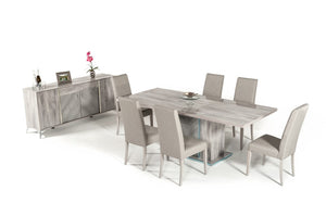 VIG Furniture Alexa Italian Modern Grey Buffet — 71" Glossy Contemporary Sideboard With 4 Doors, Drawer & Stylish Legs VGACALEXA-BUF