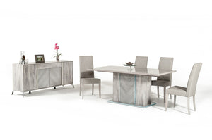 VIG Furniture Alexa Italian Modern Grey Buffet — 71" Glossy Contemporary Sideboard With 4 Doors, Drawer & Stylish Legs VGACALEXA-BUF