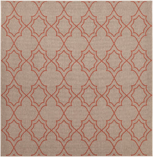 Livabliss Alfresco Olefin Flatweave Runner Rug Egyptian Woven Cottage Style for Hallways Patios Brown, Rust 8'10" x 8'10" Square ALF9588-89SQ