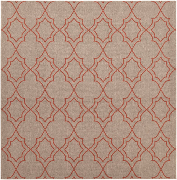 Livabliss Alfresco Olefin Flatweave Runner Rug Egyptian Woven Cottage Style for Hallways Patios Brown, Rust 8'10" x 8'10" Square ALF9588-89SQ