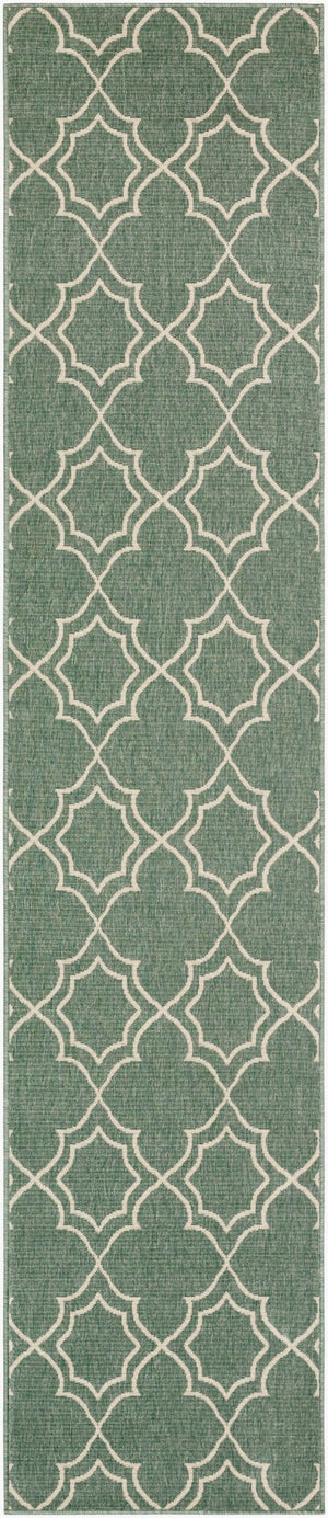 Livabliss Alfresco Flatweave Olefin Runner Rug Cottage Style for Hallways and Entryways Dusty Sage, Bei 2'5" x 11'10" ALF9589-23119