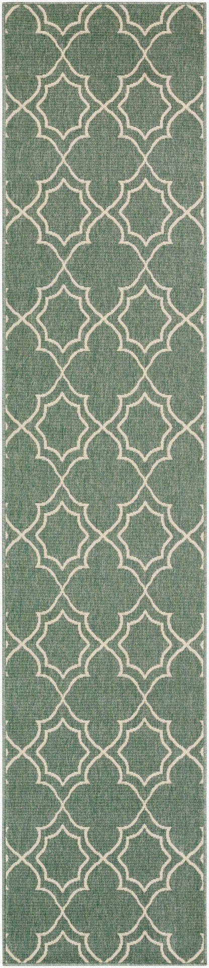 Livabliss Alfresco Flatweave Olefin Runner Rug Cottage Style for Hallways and Entryways Dusty Sage, Bei 2'5" x 11'10" ALF9589-23119