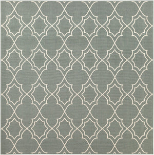 Livabliss Alfresco Flatweave Olefin Runner Rug Cottage Style for Hallways and Entryways Dusty Sage, Bei 8'10" x 8'10" Square ALF9589-89SQ