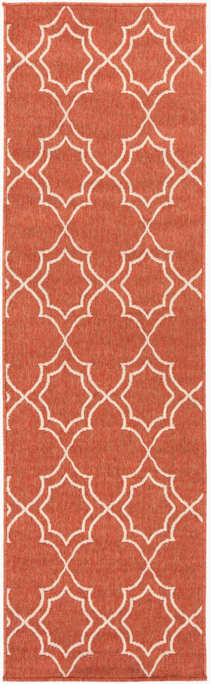 Livabliss Alfresco Flatweave Runner Olefin Cottage Style Hallway Rug for Entryways Rust, Beige 2'5" x 7'10" ALF9591-2379