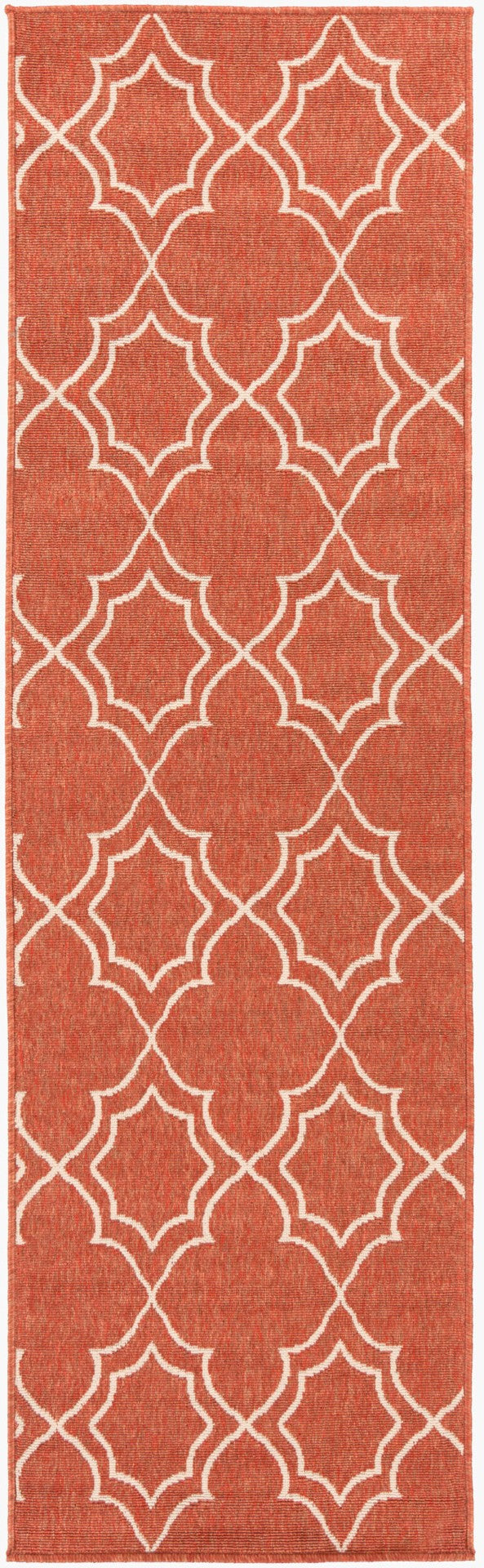 Livabliss Alfresco Flatweave Runner Olefin Cottage Style Hallway Rug for Entryways Rust, Beige 2'5" x 7'10" ALF9591-2379