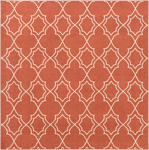 Livabliss Alfresco Flatweave Runner Olefin Cottage Style Hallway Rug for Entryways Rust, Beige 8'10" x 8'10" Square ALF9591-89SQ