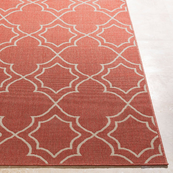 Livabliss Alfresco Flatweave Runner Olefin Cottage Style Hallway Rug for Entryways Rust, Beige 7'3" x 7'3" Round ALF9591-73RD