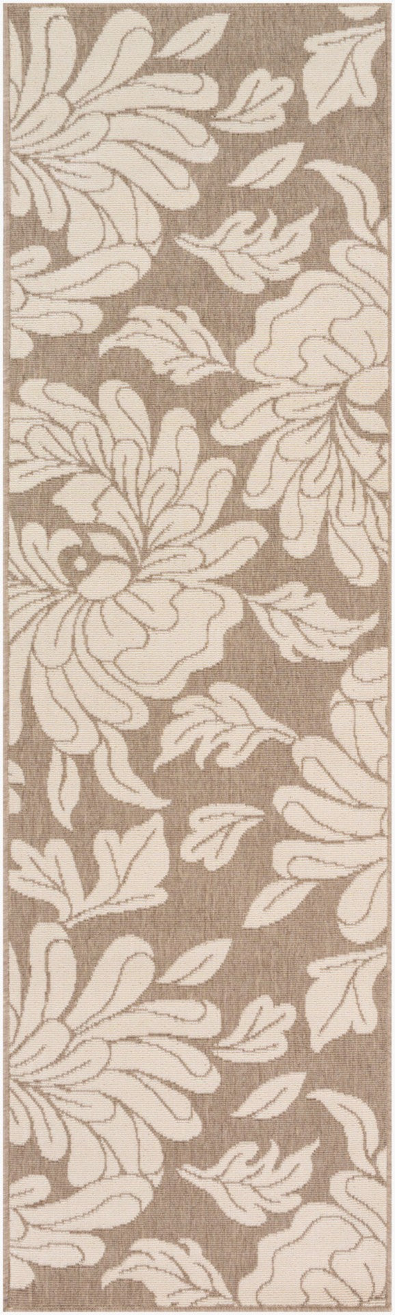 Livabliss Alfresco Flatweave Olefin Runner Rug Rustic Farmhouse Style for Hallways and Entryways Brown, Beige 2'5" x 11'10" ALF9623-23119