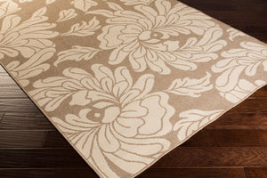 Livabliss Alfresco Flatweave Olefin Runner Rug Rustic Farmhouse Style for Hallways and Entryways Brown, Beige 7'3" x 10'6" ALF9623-76109