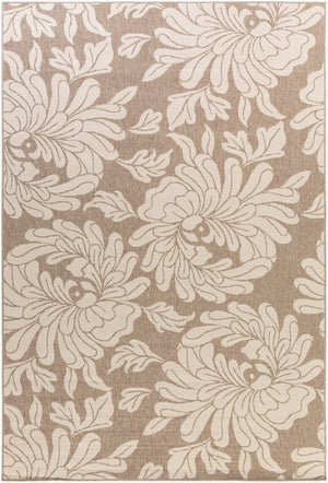 Livabliss Alfresco Flatweave Olefin Runner Rug Rustic Farmhouse Style for Hallways and Entryways Brown, Beige 7'3" x 10'6" ALF9623-76109