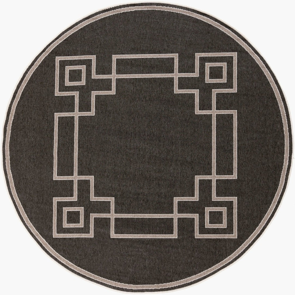 Livabliss Alfresco Flatweave Olefin Area Rug Cottage Geometric Pattern Indoor Outdoor Square ALF9630-89RD