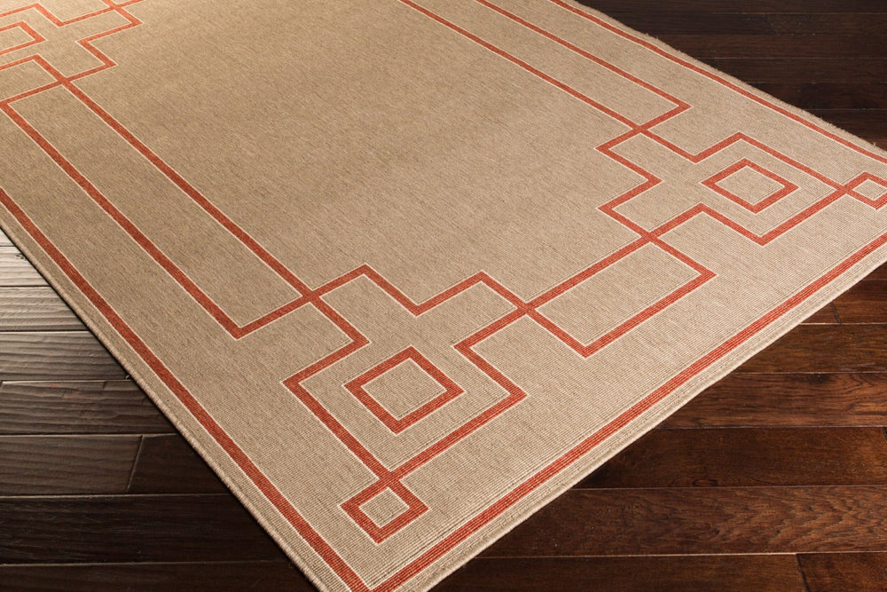 Livabliss Alfresco Flatweave Olefin Runner Rug Cottage Style for Hallway or Outdoor Use Rust, Brown 8'10" x 8'10" ALF9633-89SQ
