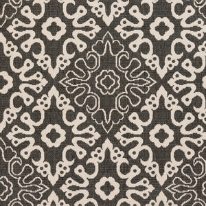Livabliss Alfresco Flatweave Olefin Outdoor Rug Uv Resistant Low Maintenance Patio Entryway Accent Black, Beige 7'3" x 10'6" ALF9637-76109
