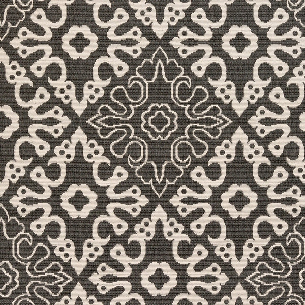 Livabliss Alfresco Flatweave Olefin Outdoor Rug Uv Resistant Low Maintenance Patio Entryway Accent Black, Beige 7'3" x 10'6" ALF9637-76109