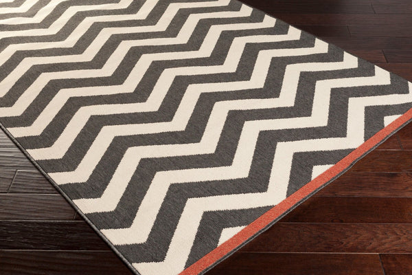 Livabliss Alfresco Geometric Outdoor Runner Rug Woven Polypropylene Patio Deck Uv Resistant Black, Beige 2'5" x 11'10" ALF9646-23119