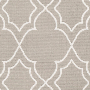 Livabliss Alfresco Flatweave Runner Olefin Cottage Style Rug for Entryways Hallways and Patios Taupe, White 5'3" x 5'3" ALF9651-53RD