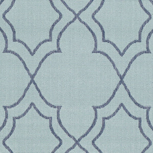 Livabliss Alfresco Olefin Flatweave Area Rug Country Cottage Style for Entryways and Kitchens Pale Blue, Navy 8'10" x 8'10" Round ALF9652-89RD
