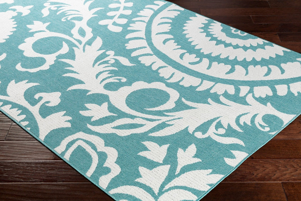 Livabliss Alfresco Square Indoor Outdoor Olefin Area Rug Low Pile Cottage Style Easy Clean ALF9659-89RD