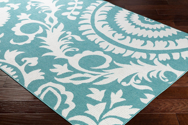 Livabliss Alfresco Square Indoor Outdoor Olefin Area Rug Low Pile Cottage Style Easy Clean ALF9659-89RD