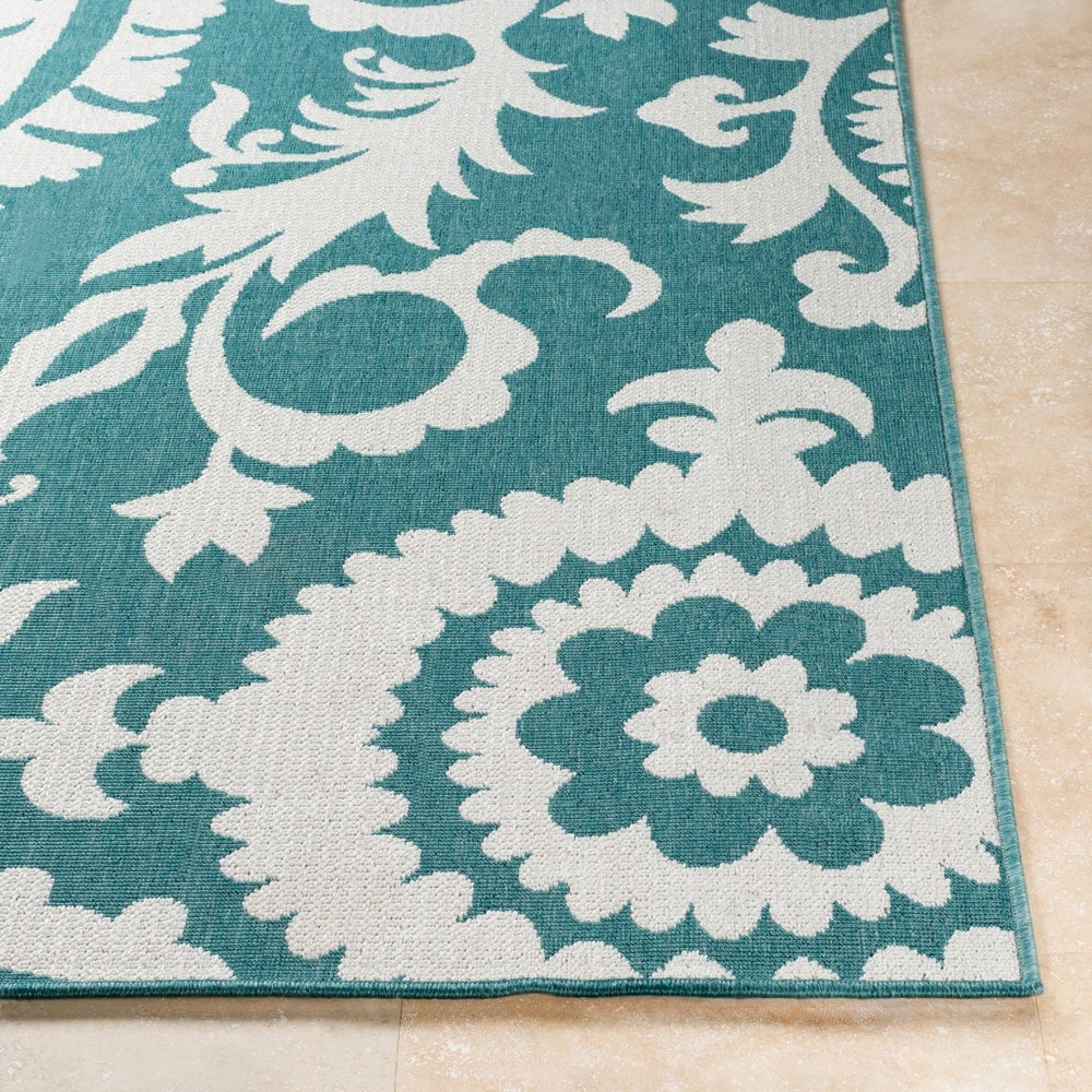 Livabliss Alfresco Square Indoor Outdoor Olefin Area Rug Low Pile Cottage Style Easy Clean ALF9659-89RD
