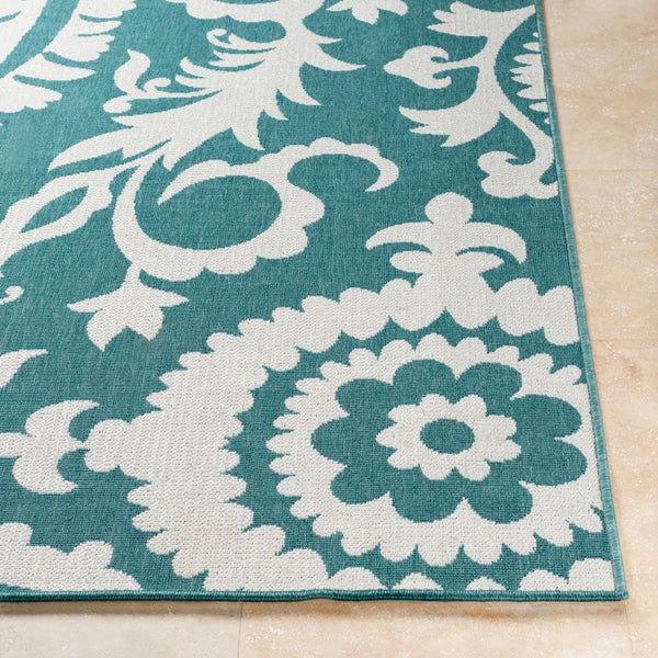 Livabliss Alfresco Square Indoor Outdoor Olefin Area Rug Low Pile Cottage Style Easy Clean ALF9659-89RD