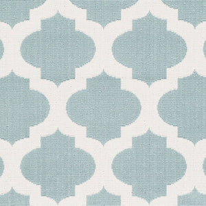 Livabliss Alfresco Outdoor Flatweave Area Rug Uv Resistant Egyptian Woven Patio Accent Pale Blue, Whit 8'10" x 8'10" ALF9664-89RD