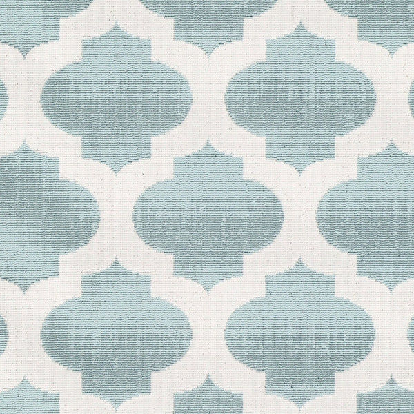 Livabliss Alfresco Outdoor Flatweave Area Rug Uv Resistant Egyptian Woven Patio Accent Pale Blue, Whit 8'10" x 8'10" ALF9664-89RD