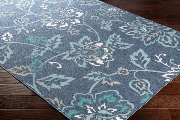 Livabliss Alfresco Flatweave Olefin Square Rug Outdoor Patio Cottage Style Durable Indoor ALF9673-89RD