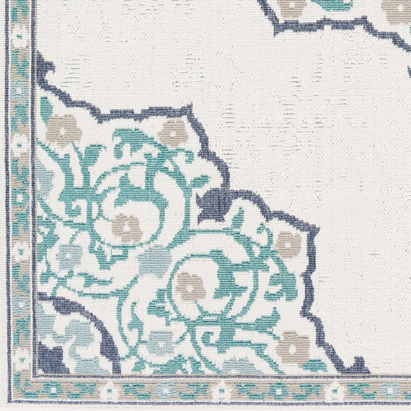 Livabliss Alfresco Flat Weave Olefin Square Area Rug Stain Resistant Traditional Dining Room ALF9677-73SQ