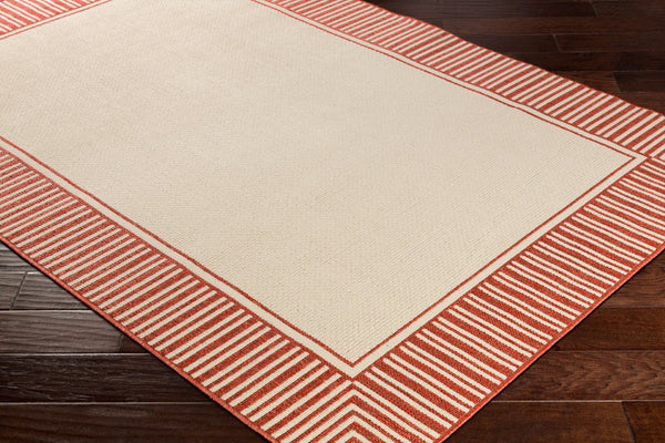 Livabliss Alfresco Flatweave Olefin Indoor Outdoor Rug Egypt Woven Cottage Patio Accent Rust, Beige 8'10" x 8'10" Round ALF9683-89RD