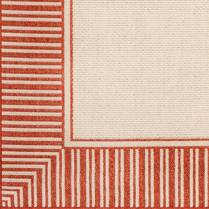 Livabliss Alfresco Flatweave Olefin Indoor Outdoor Rug Egypt Woven Cottage Patio Accent Rust, Beige 8'10" x 8'10" Round ALF9683-89RD