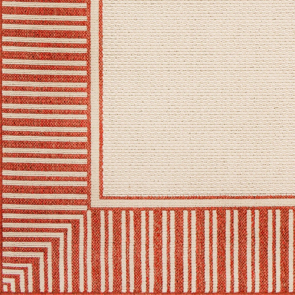 Livabliss Alfresco Flatweave Olefin Indoor Outdoor Rug Egypt Woven Cottage Patio Accent Rust, Beige 8'10" x 8'10" Round ALF9683-89RD