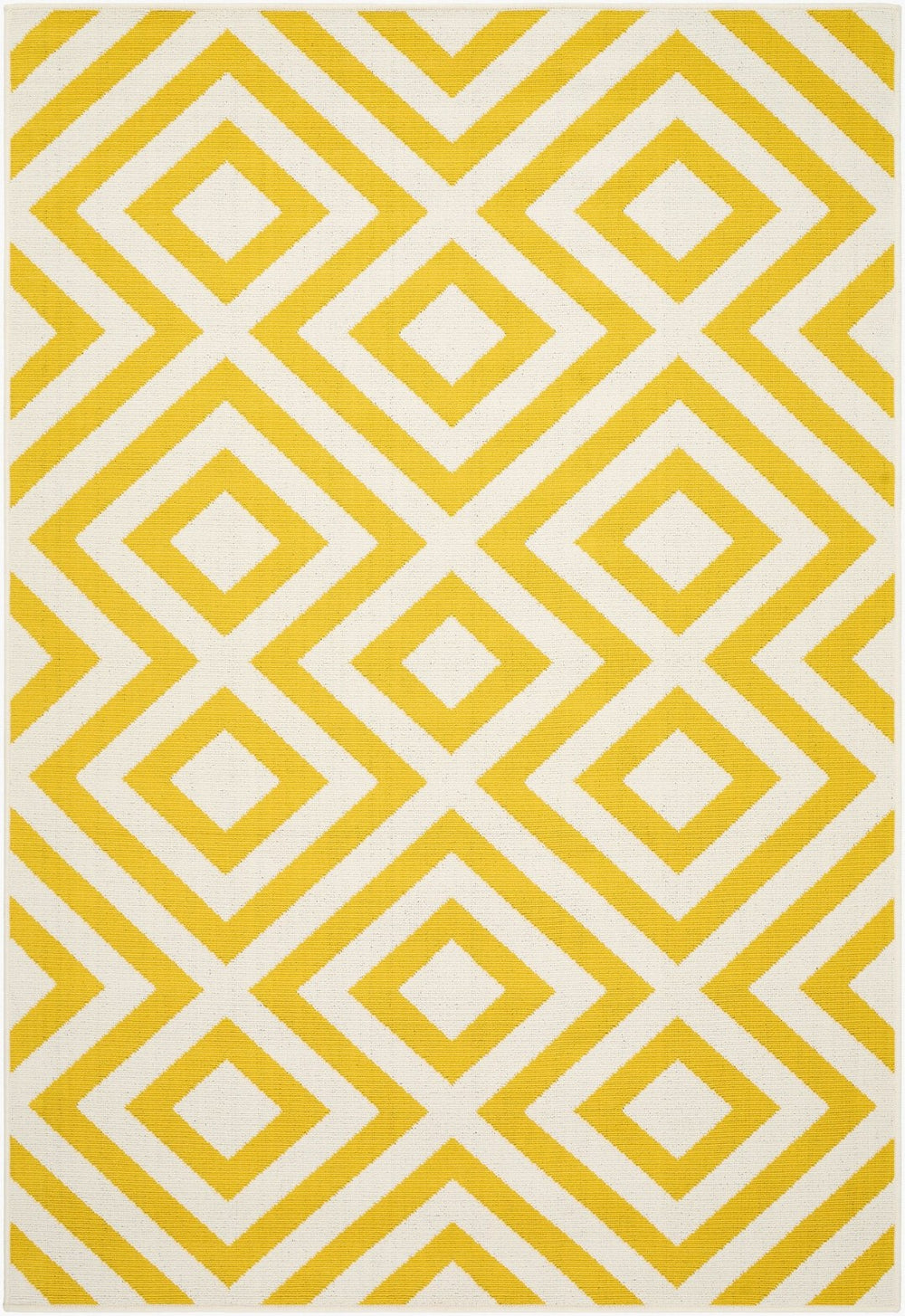 Livabliss Alfresco Flatweave Olefin Runner Rug Indoor Outdoor Scandinavian Modern Hallway Sunflower Yello 7'3" x 10'6" ALF9688-73106
