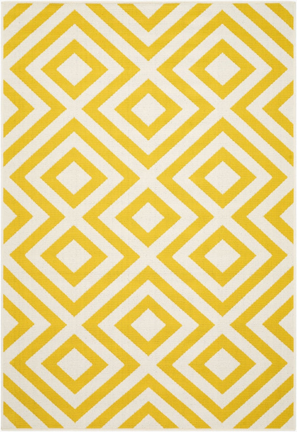 Livabliss Alfresco Flatweave Olefin Runner Rug Indoor Outdoor Scandinavian Modern Hallway Sunflower Yello 7'3" x 10'6" ALF9688-73106