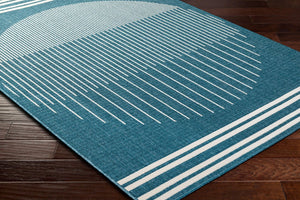 Livabliss Alfresco Outdoor Flatweave Runner Polypropylene Rug for Patio Porch and Deck Use Midnight Blue, 2'5" x 11'10" ALF9689-251110