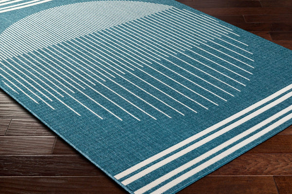Livabliss Alfresco Outdoor Flatweave Runner Polypropylene Rug for Patio Porch and Deck Use Midnight Blue, 2'5" x 11'10" ALF9689-251110