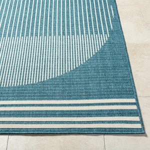 Livabliss Alfresco Outdoor Flatweave Runner Polypropylene Rug for Patio Porch and Deck Use Midnight Blue, 2'5" x 11'10" ALF9689-251110