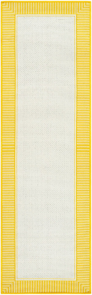 Livabliss Alfresco Flatweave Olefin Runner Rug for Patio Hallway or Entryway Cottage Style Sunflower Yello 2'5" x 11'10" ALF9694-251110