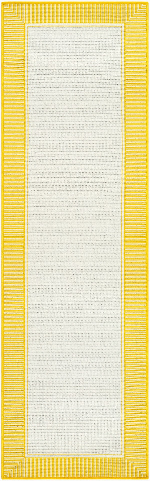 Livabliss Alfresco Flatweave Olefin Runner Rug for Patio Hallway or Entryway Cottage Style Sunflower Yello 2'5" x 11'10" ALF9694-251110