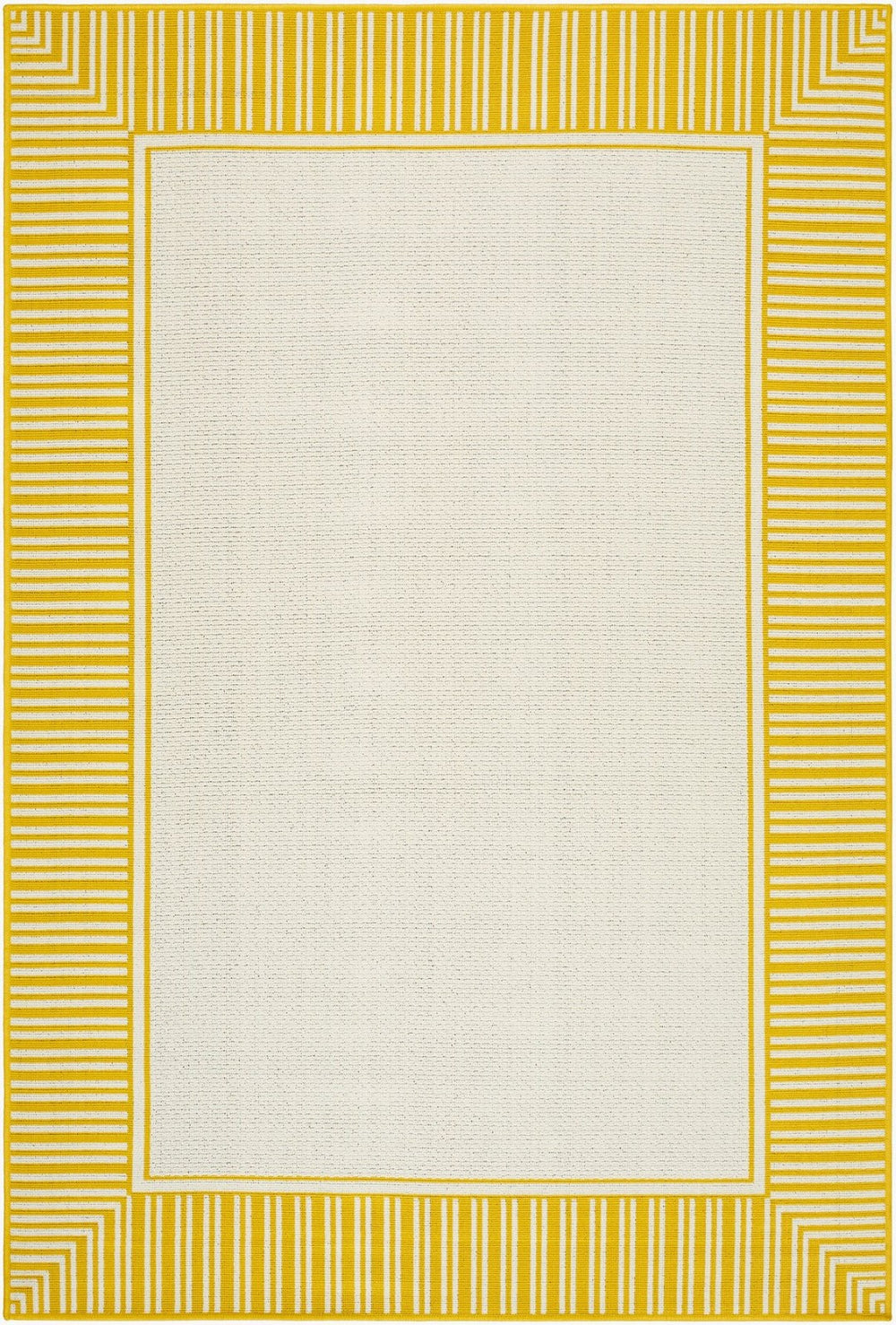 Livabliss Alfresco Flatweave Olefin Runner Rug for Patio Hallway or Entryway Cottage Style Sunflower Yello 5'11" x 8'10" ALF9694-511810