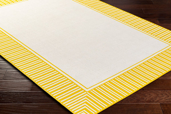 Livabliss Alfresco Flatweave Olefin Runner Rug for Patio Hallway or Entryway Cottage Style Sunflower Yello 5'11" x 8'10" ALF9694-511810