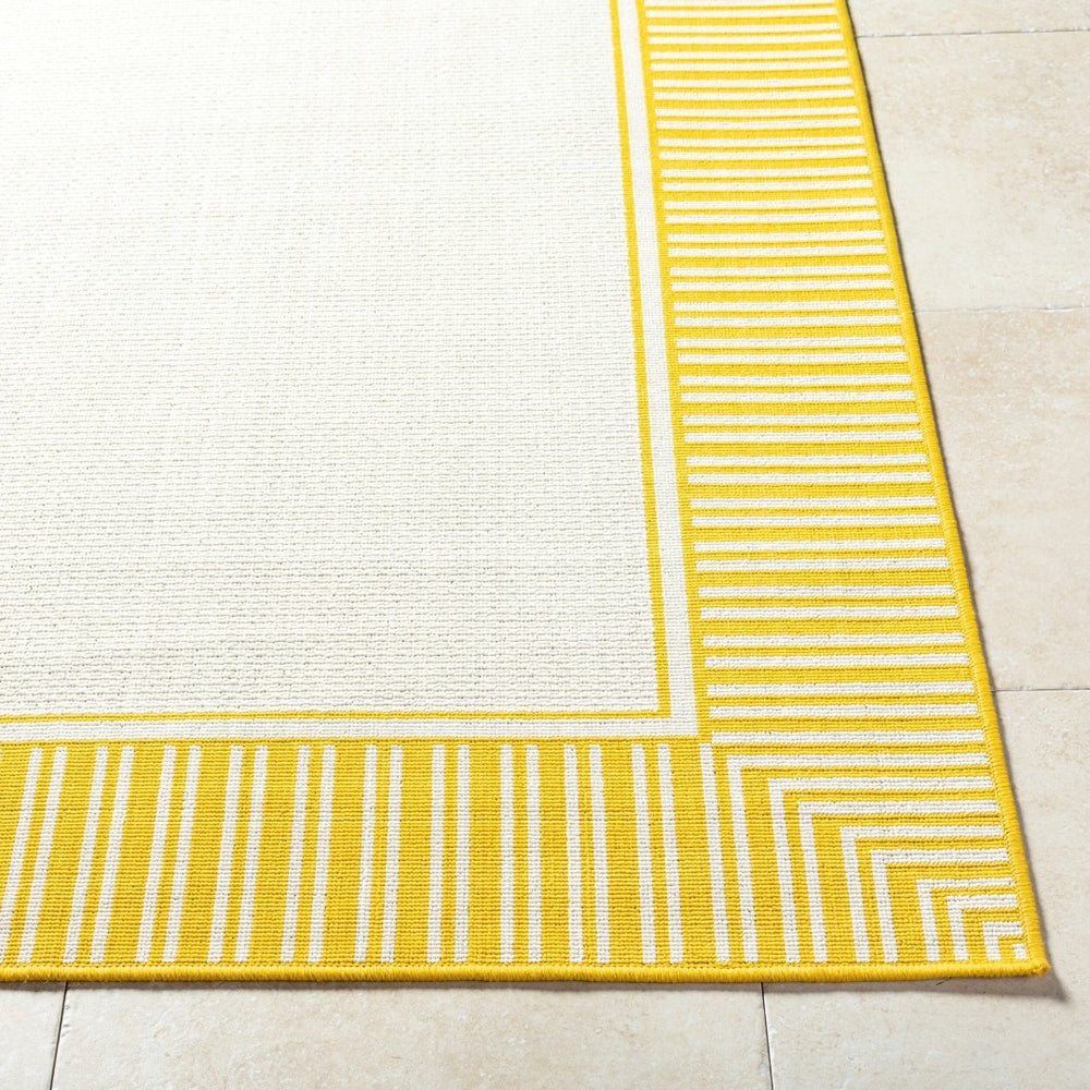 Livabliss Alfresco Flatweave Olefin Runner Rug for Patio Hallway or Entryway Cottage Style Sunflower Yello 5'11" x 8'10" ALF9694-511810