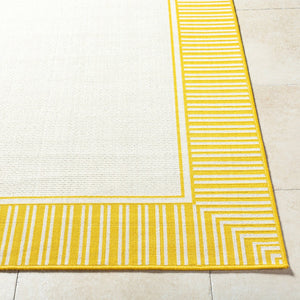 Livabliss Alfresco Flatweave Olefin Runner Rug for Patio Hallway or Entryway Cottage Style Sunflower Yello 5'11" x 8'10" ALF9694-511810