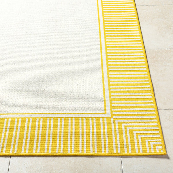 Livabliss Alfresco Flatweave Olefin Runner Rug for Patio Hallway or Entryway Cottage Style Sunflower Yello 5'11" x 8'10" ALF9694-511810