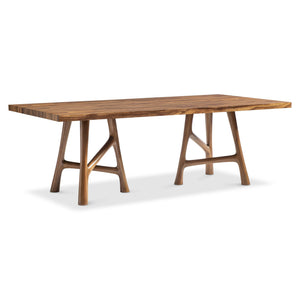 Bernhardt Bernhardt Brasea Suar Wood Dining Table with Sculptural Mahogany Base Lume Finish K2296