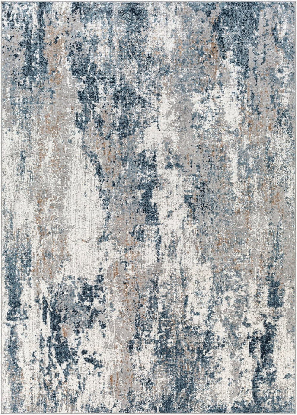 Livabliss Allegro Contemporary Polyester Area Rug for Living Room Office or Hallway Decor Ivory, Sky Blue 9'2" x 12' ALG2306-9212