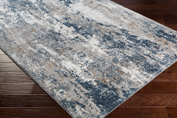 Livabliss Allegro Contemporary Polyester Area Rug for Living Room Office or Hallway Decor Ivory, Sky Blue 9'2" x 12' ALG2306-9212