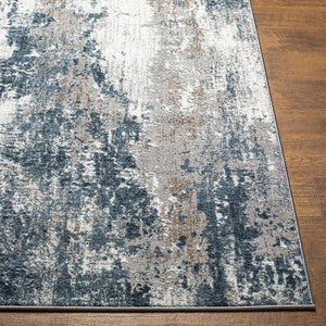 Livabliss Allegro Contemporary Polyester Area Rug for Living Room Office or Hallway Decor Ivory, Sky Blue 9'2" x 12' ALG2306-9212