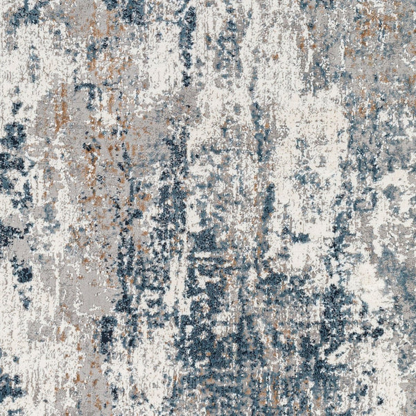 Livabliss Allegro Contemporary Polyester Area Rug for Living Room Office or Hallway Decor Ivory, Sky Blue 9'2" x 12' ALG2306-9212